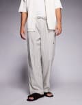 [Sixth June] Sixth June relaxed pull on pants in blue stripe W36 Light blue