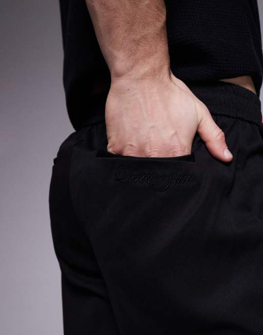 Sixth June relaxed pull on trousers in black, 5 of 5