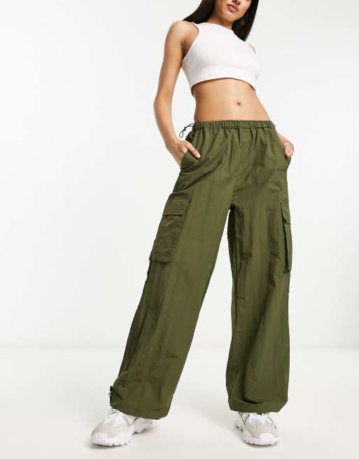 Sixth June ripstop parachute pants with back pocket embroidery in