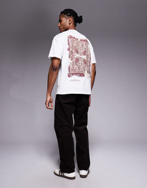 Sixth June rug t-shirt in off white with back print, 2 of 5