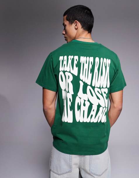 Sixth June script back print detail t-shirt in green - view 1