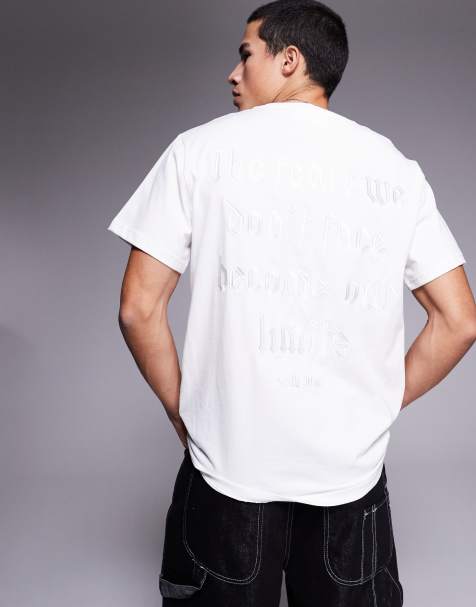Sixth June script text back print t-shirt in white - view 1