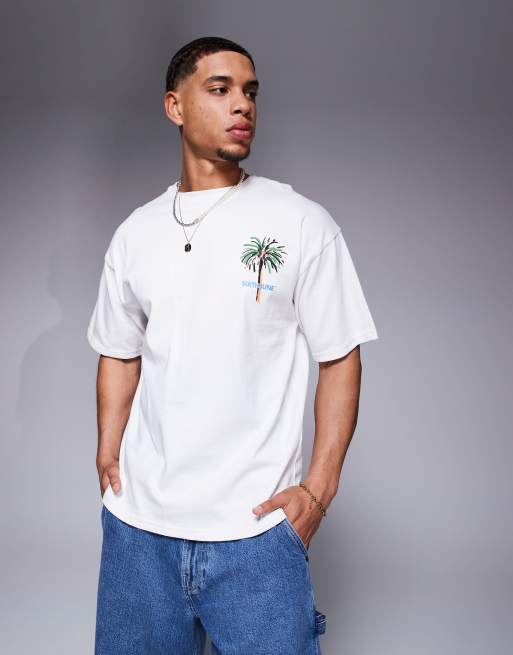 Sixth June serenity motif back print t-shirt in white | ASOS