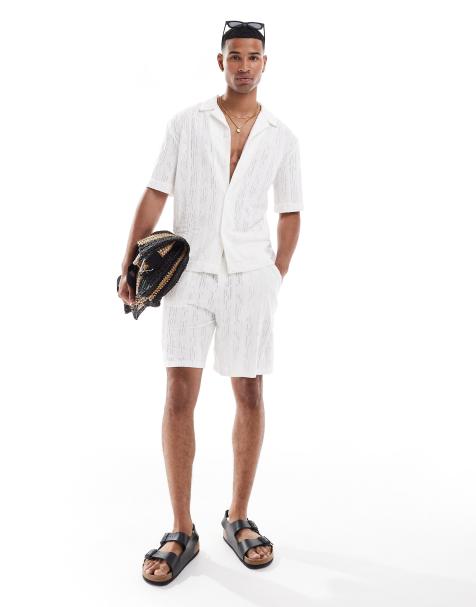 Sixth June - Short met textuur in wit, deel van co-ord set - view 1
