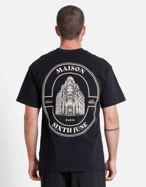 Sixth June – SJ – T-Shirt in Schwarz mit „Maison“-Print - view 1