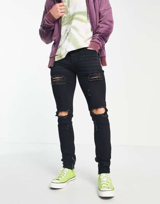 Sixth June - Skinny-fit jeans met rits bij de enkels in zwart