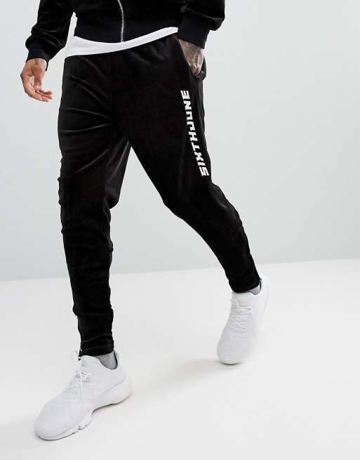 Velour skinny online joggers