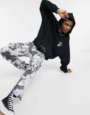 sixth june skull print hoodie black