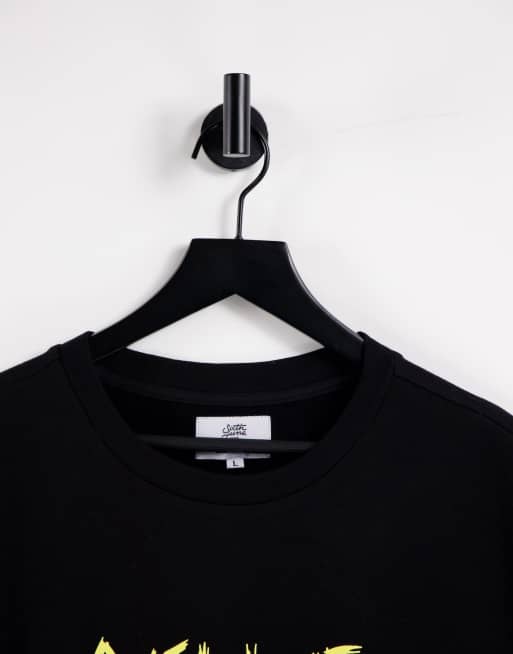 Sixth June sleeveless t-shirt in black with graffiti print