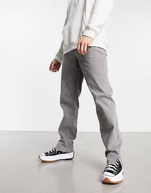 Sixth June slim fit jeans with side split in gray | ASOS