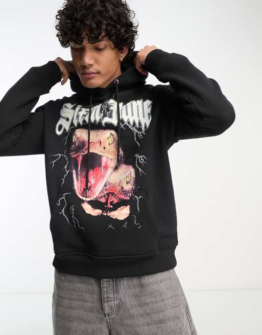 Sixth June snake hoodie in black