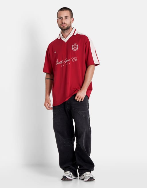 Sixth June - Soccer - T-shirt à manches courtes avec broderie - Bordeaux, 2 de 4