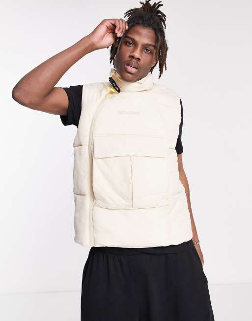 Sixth June sport padded vest in beige | ASOS