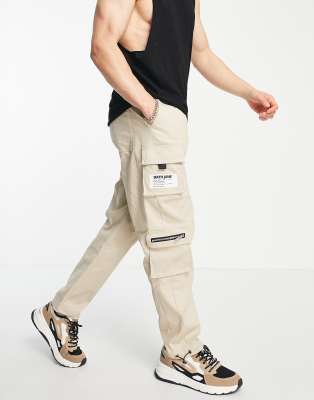 Wide leg cargo pants Beige – Sixth June