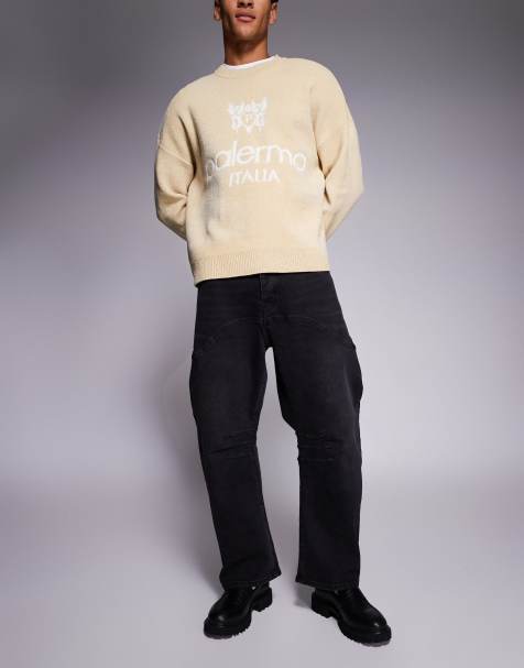 Sixth June straight leg denim jeans in  washed black