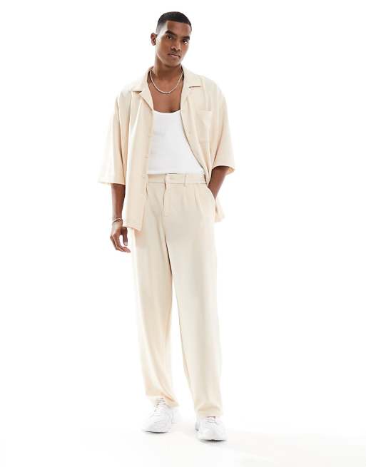 Sixth June – Strukturierte Hose in Beige, Kombiteil