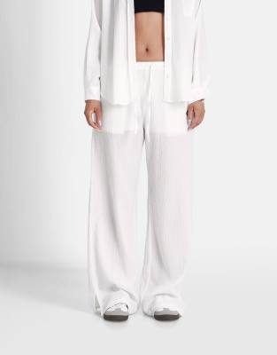 Sixth June - Strukturierte, weite Hose in Weiß