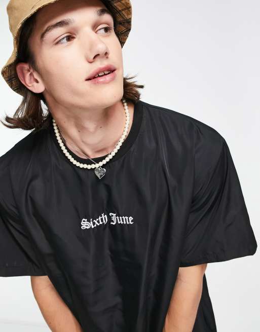 Sixth June – Svart t-shirt i bundet tyg och oversize, 3 av 4