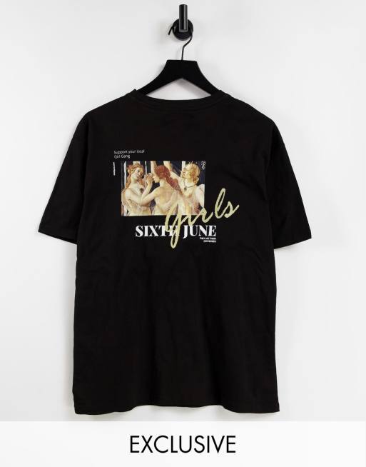 Sixth June – Svart t-shirt i oversize-modell