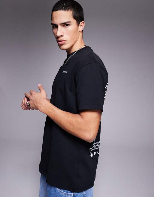 Sixth June – Svart t-shirt med tryck baktill och logga, 4 av 4