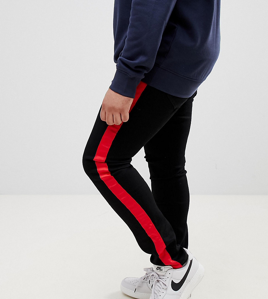 Sixth June – Svarta superskinny jeans med en röd rand på sidan -Endast hos ASOS