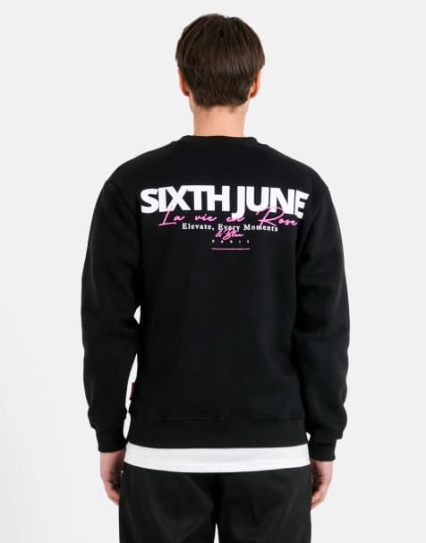 Sixth June - Sweat à inscription La Vie en Rose - Noir - view 1