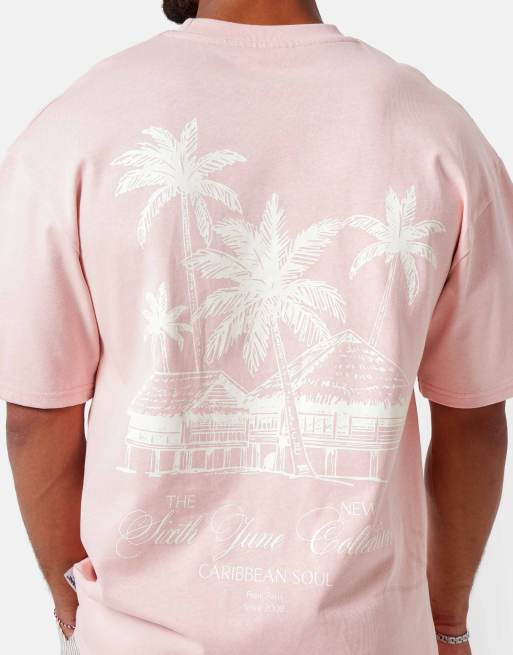 Sixth June - T-shirt à manches courtes avec imprimé Caribbean Soul - Rose, 3 de 5