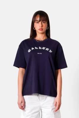 T-shirt à manches courtes avec imprimé Gallery - Bleu marine M