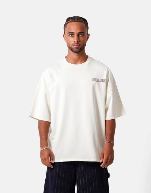 Sixth June - T-shirt a maniche corte bianco sporco con stampa, 2 di 5