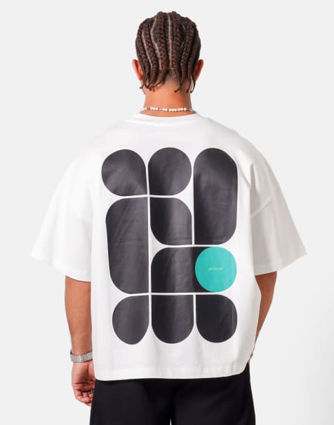 Sixth June - T-shirt a maniche corte color bianco sporco con stampa "Art" sul retro - view 1