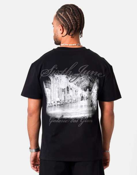 Sixth June - T-shirt a maniche corte nera con stampa "Gallery" sul retro - view 1