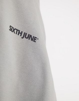 Nouveau Sixth June - T-shirt basique - Gris clair