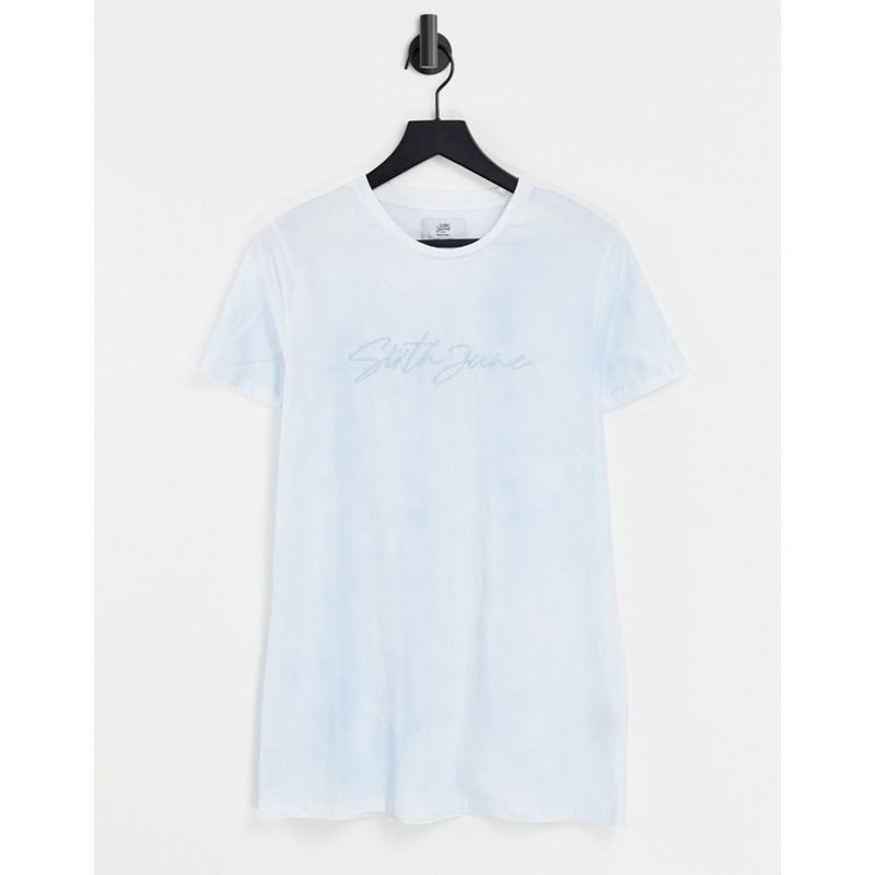 Uomo Viyoh Sixth June - T-shirt comoda unisex con logo tono su tono in coordinato