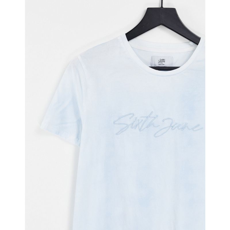 Uomo Viyoh Sixth June - T-shirt comoda unisex con logo tono su tono in coordinato