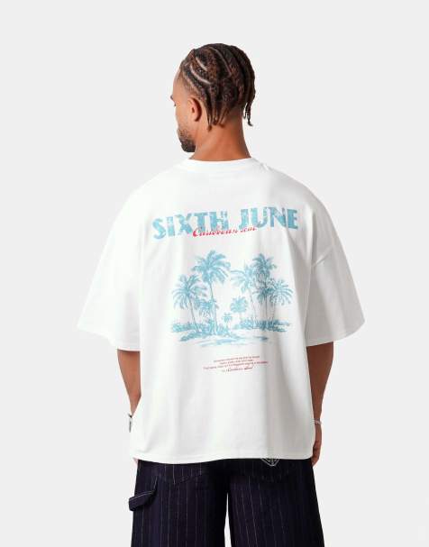 Sixth June – T-Shirt in Weiß mit „Caribbean“-Print - view 1