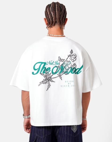 Sixth June – T-Shirt in Weiß mit „Mood“-Rückenprint - view 1