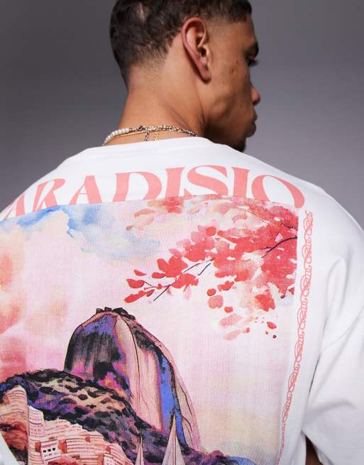 Sixth June - T-shirt met Paradisio-print op de achterkant in wit, 4 van 4