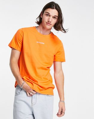 Sixth June t-shirt with reflective logo in orange