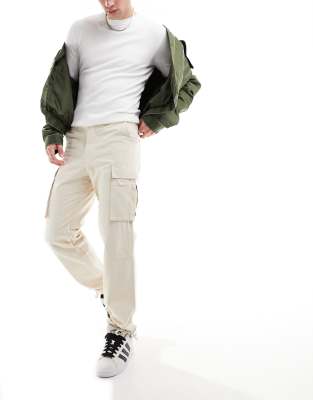 Sixth June Tactical Cargo Pants In Beige-neutral