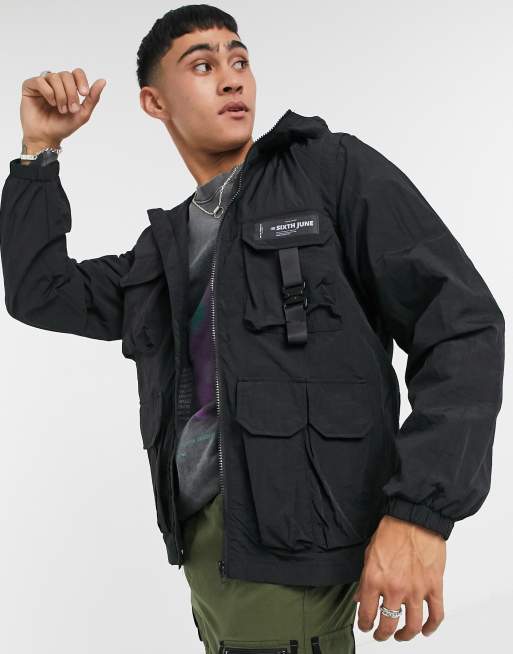 Sixth June tactical utility jacket in black | ASOS