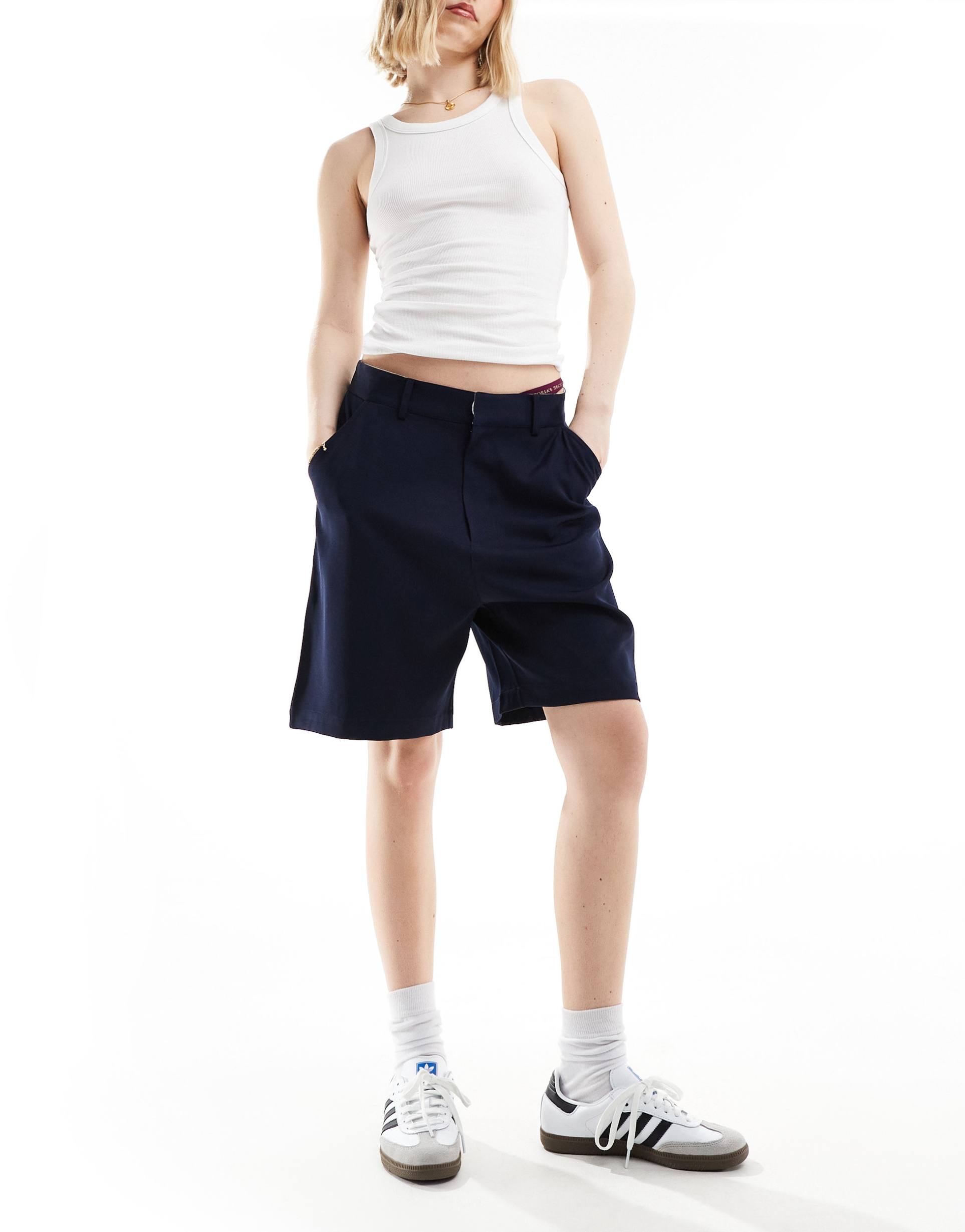 sixth june tailored long shorts in navy
