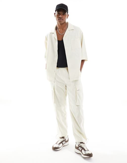 Sixth June textured cargos in beige (part of a set)