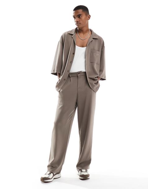 Sixth June textured pants in brown (part of a set) - view 1