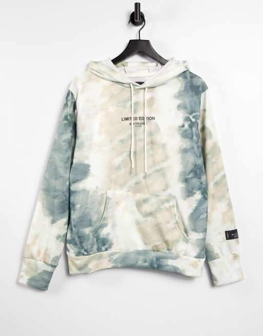 Sixth June tie dye hoodie in beige