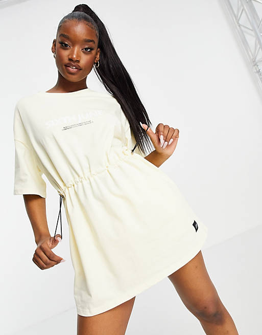 Exclusives Sixth June toggle waist t-shirt dress with front logo 