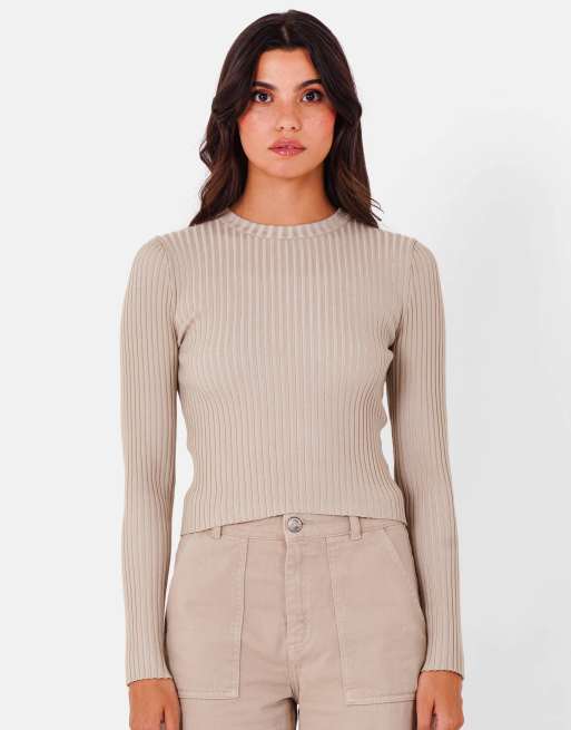 Sixth June - Top bicolore à manches longues - Beige