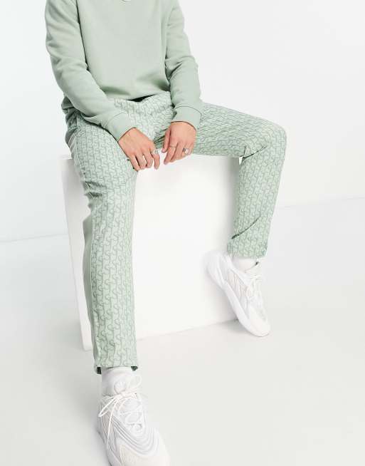 Sixth June - Trainingsjoggingbroek in vaal groen met logoprint, deel van co-ord set, 4 van 4