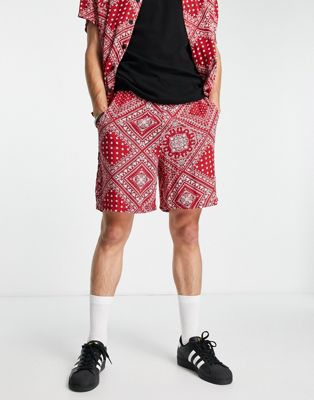 Sixth June tropical co-ord shorts in red - ASOS Price Checker