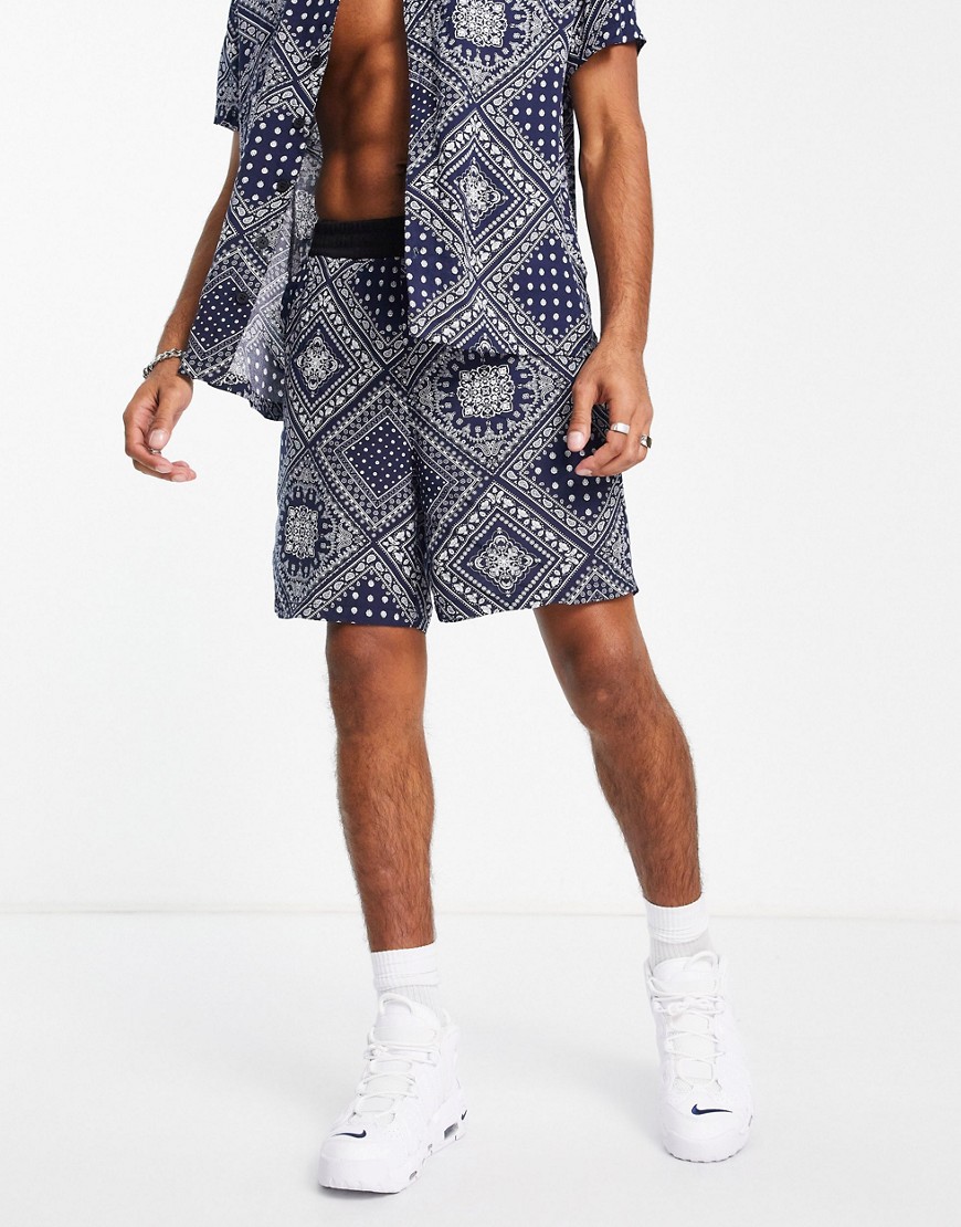Sixth June Tropical Shorts In Navy