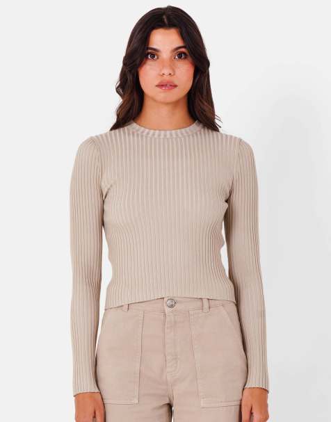 Sixth June - Tweekleurige top met lange mouwen in beige - view 1